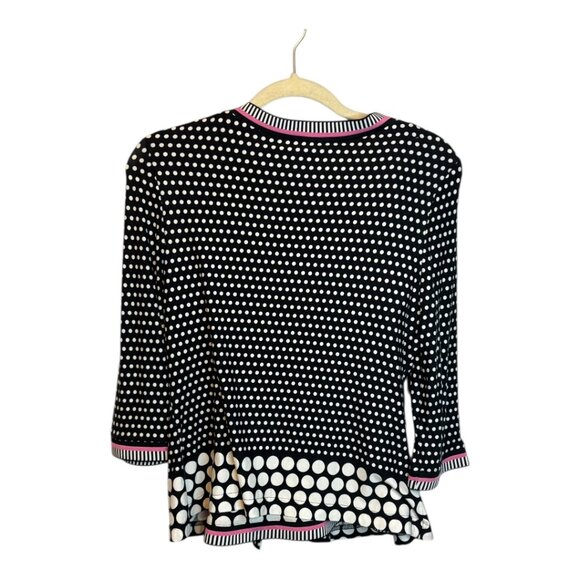 Joseph Ribkoff Set Women's Size US 10 UK 12 Tank Sweater Polka Dots Pink Flutter - Picture 2 of 6